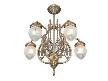 PANNON 5 - Handmade brass pendant lamp by Patinas Lighting - view 2